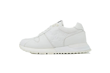 High-End Monochrome Leather Running Sneaker with Embossed Pattern side