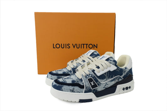 Luxury Blue Monogram Denim Low Top
