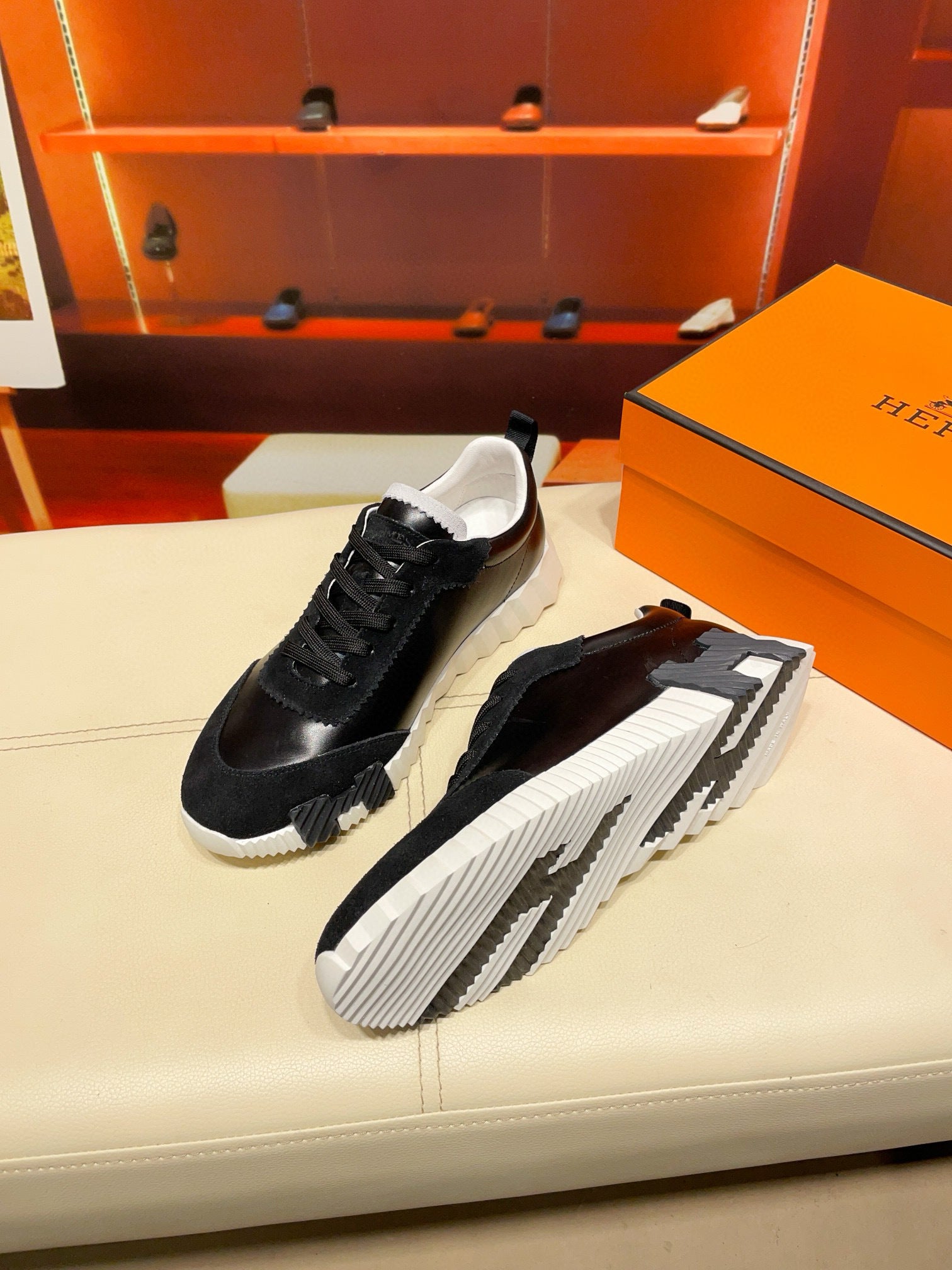 Luxury Chunky Sole Sneakers – Premium Leather Low Top Sneakers Multiple Colors Available