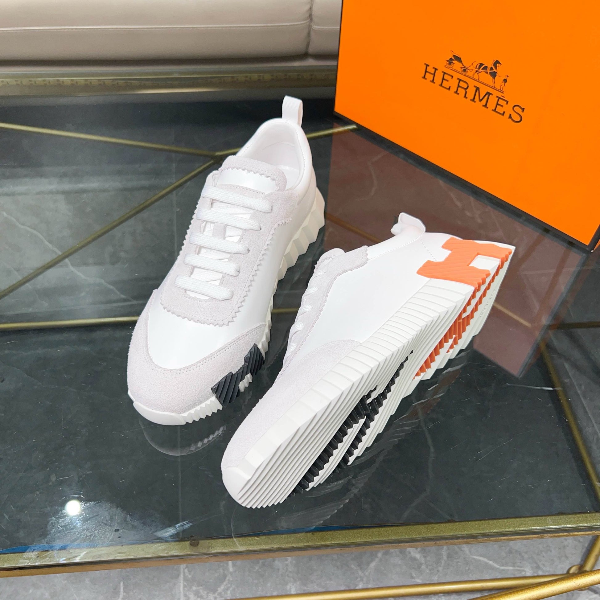 Luxury Chunky Sole Sneakers – Premium Leather Low Top Sneakers Multiple Colors Available