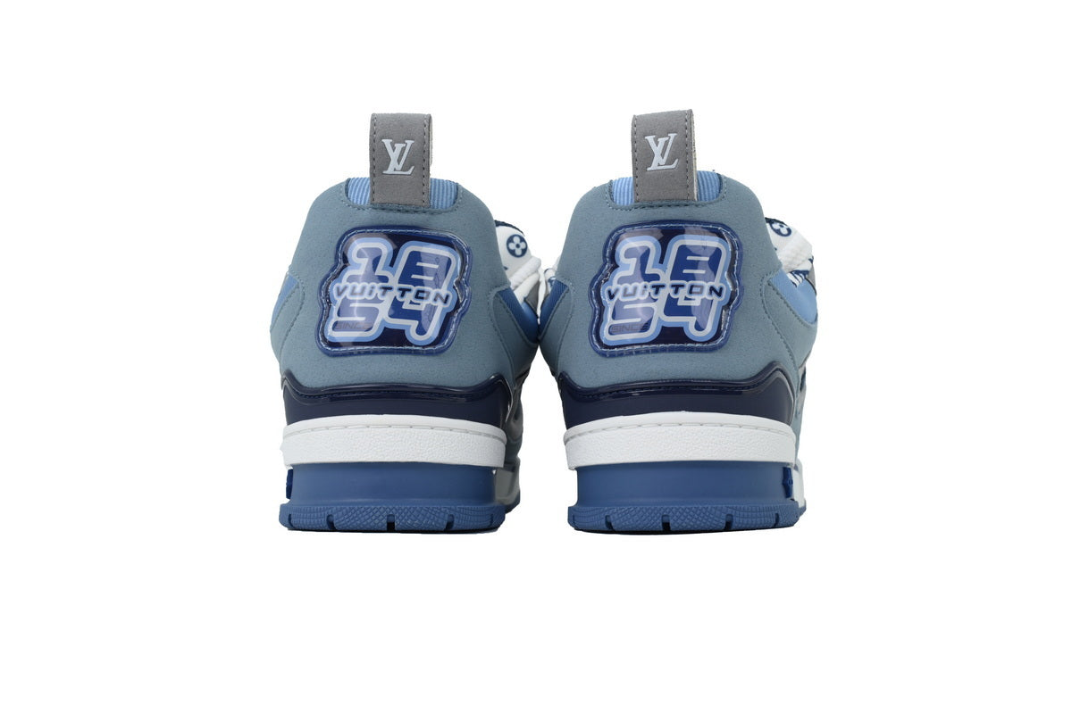 Luxury Marine White Skate Sneakers – Technical Mesh & Leather back