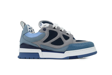 Luxury Marine White Skate Sneakers – Technical Mesh & Leatherside