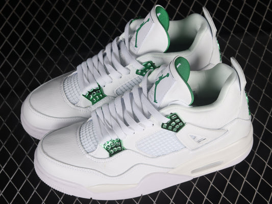 “Metallic Green Retro Sneaker – Style 408452-113 White & Emerald Accents”