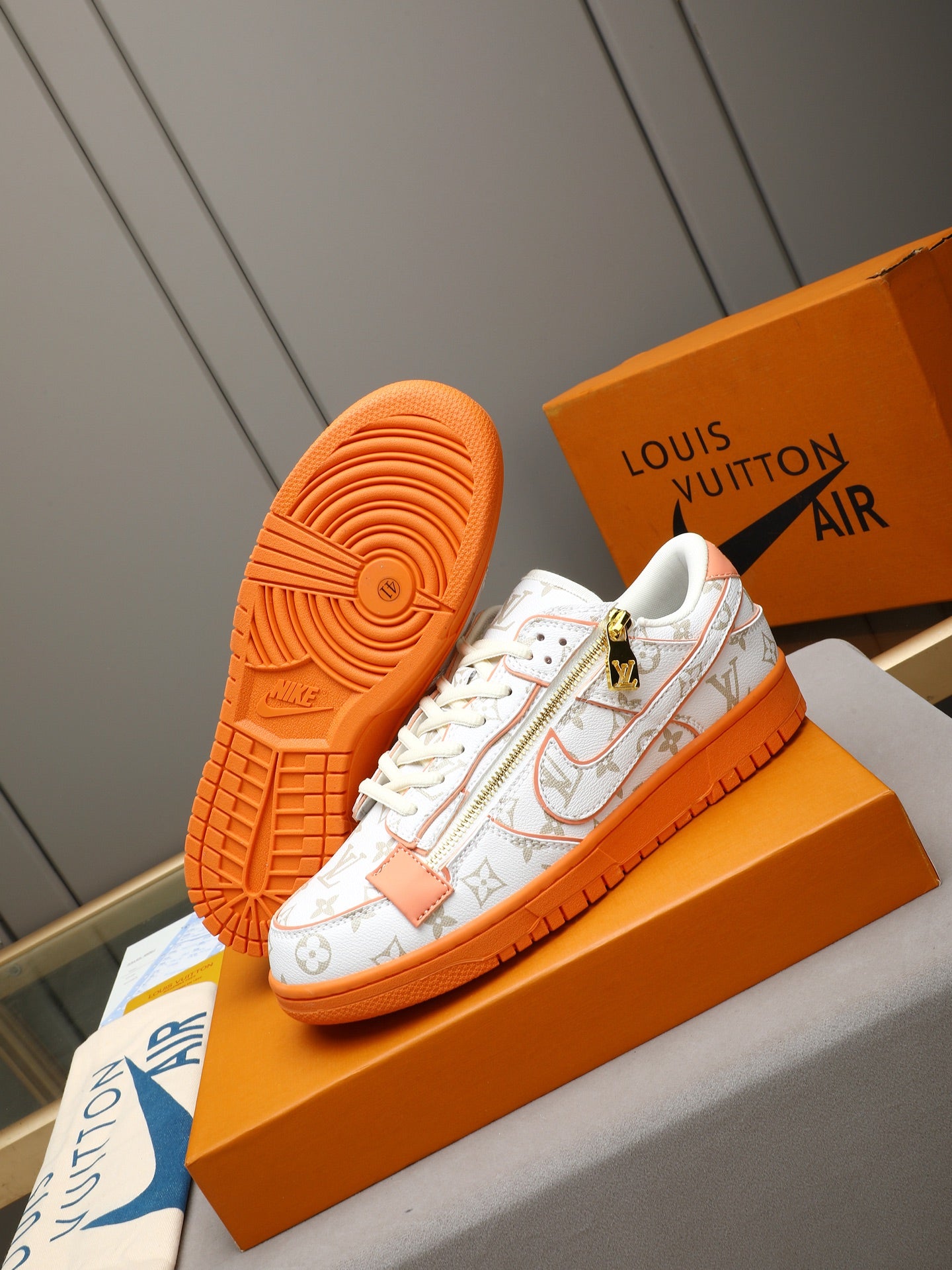 Monogram Zip Detail Sneakers