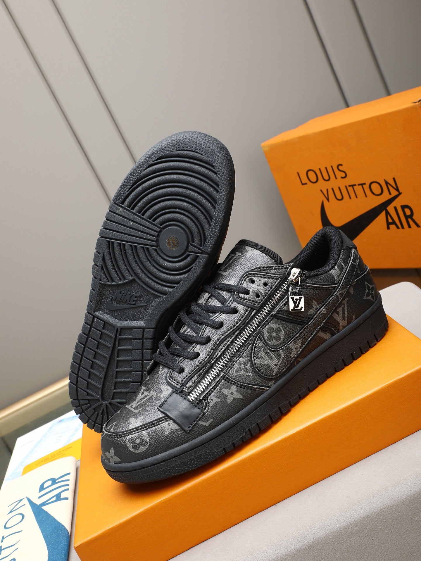 Monogram Zip Detail Sneakers