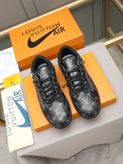 Monogram Zip Detail Sneakers
