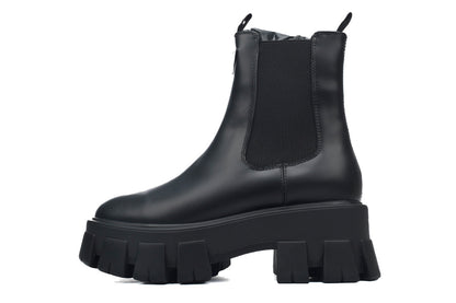 Monolith Brushed Leather Chelsea Boots – Designer Ankle Boot, Rugged Sole - TruVybe Essentials