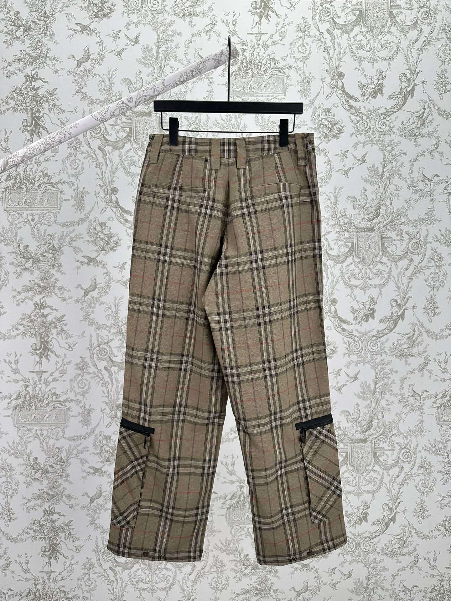 Plaid Utility Cargo Pants
