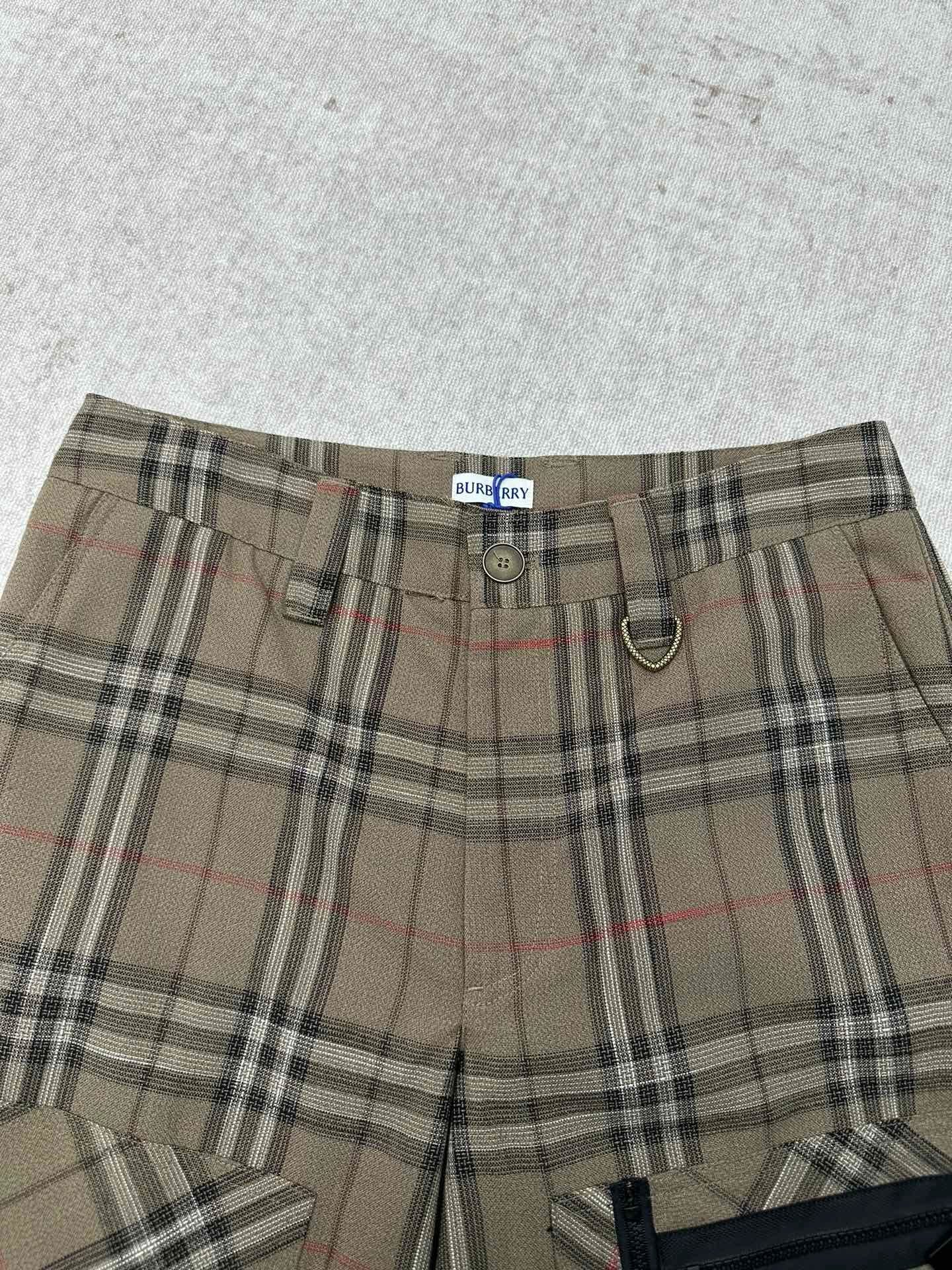 Plaid Utility Cargo Pants