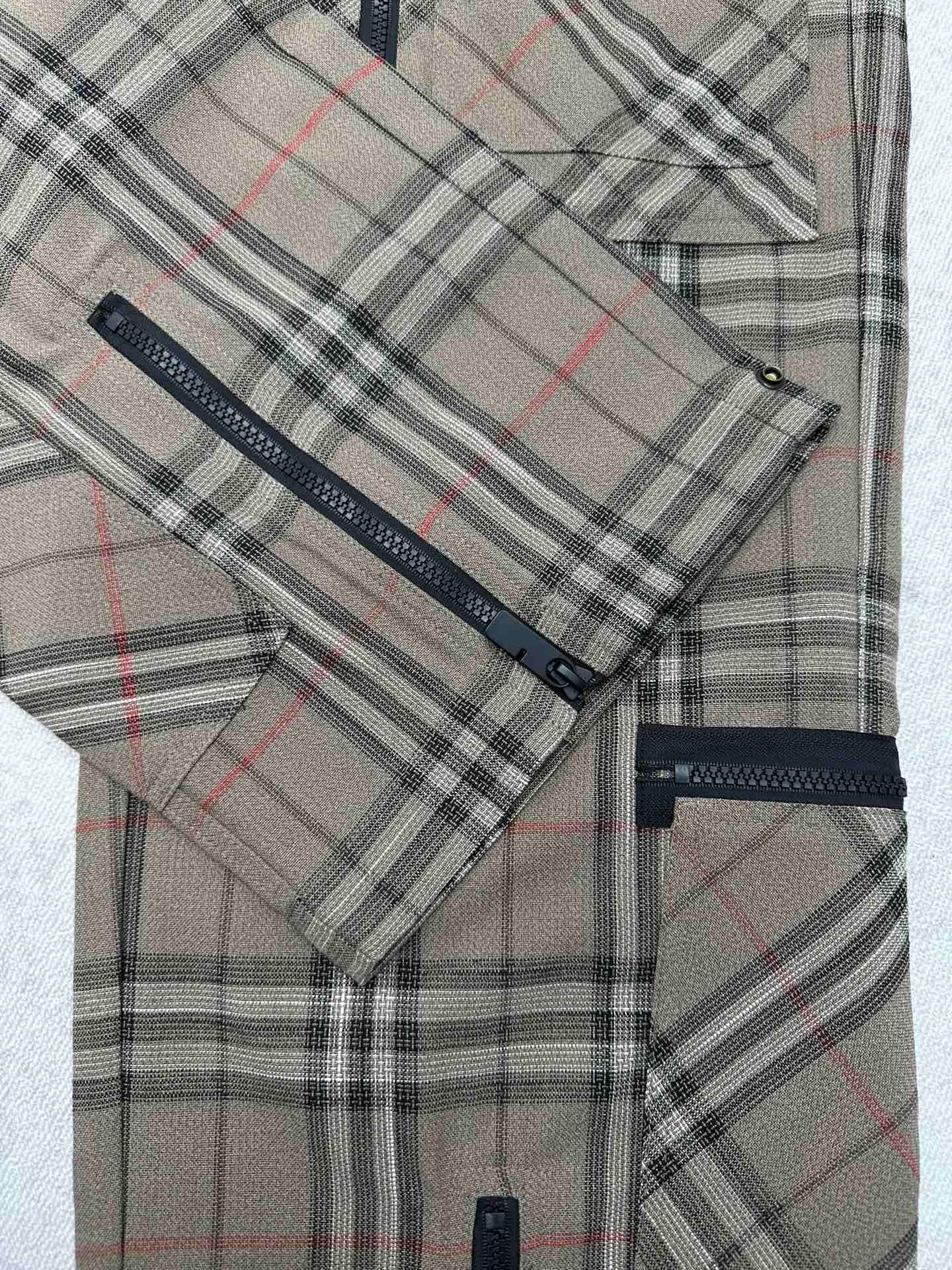 Plaid Utility Cargo Pants