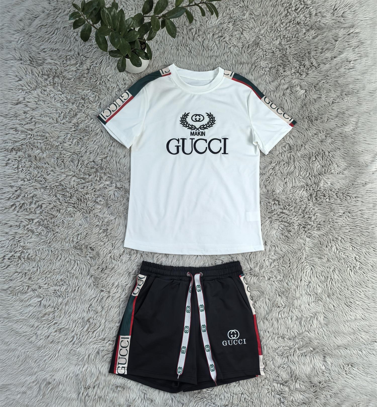 Premium Contrast Trim Two-Piece Short Set