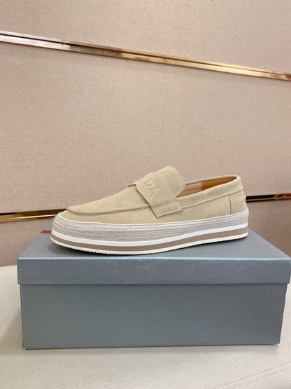 Premium Suede Platform Loafers