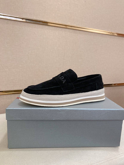Premium Suede Platform Loafers