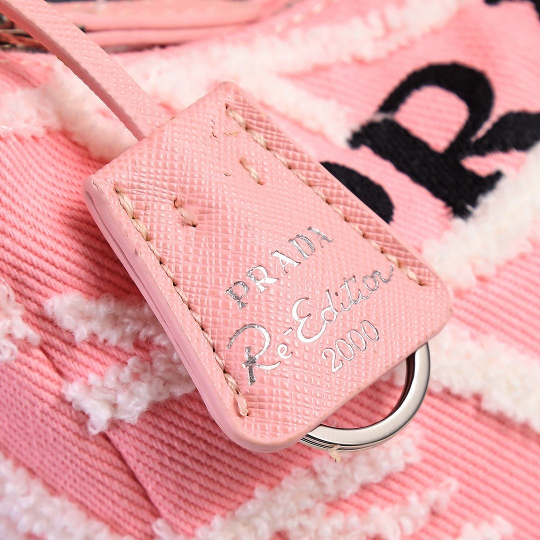 Re-Edition 2000 Embroidered Drill Mini Bag