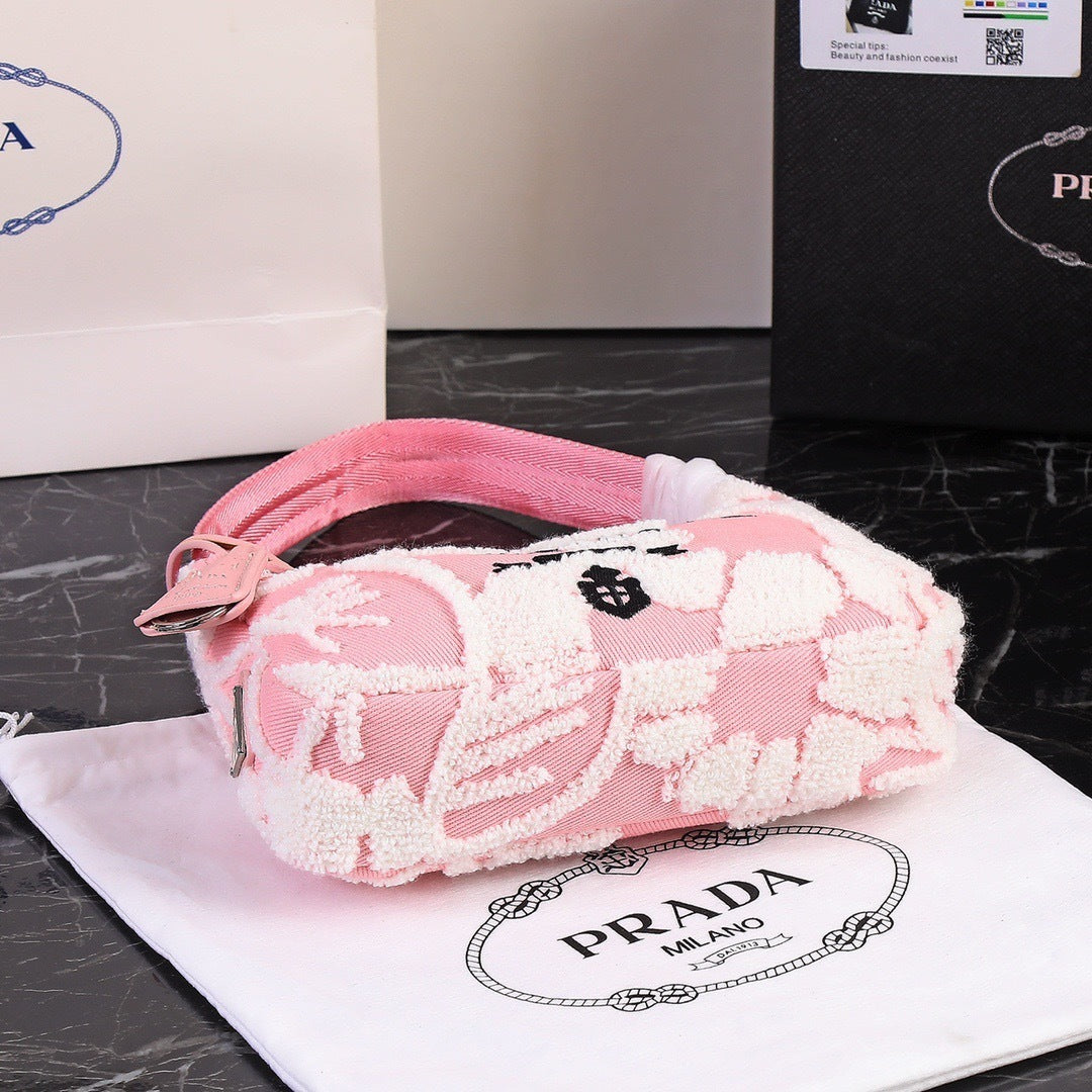 Re-Edition 2000 Embroidered Drill Mini Bag