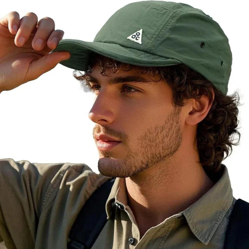 Summer Trucker Cap – 5-Panel Baseball Hat with Short Brim