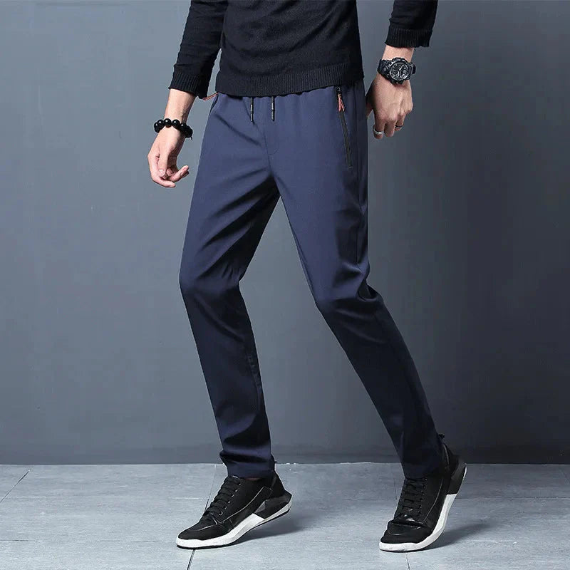 Slim Fit Stretch Jogger Pants with Elastic Waist
