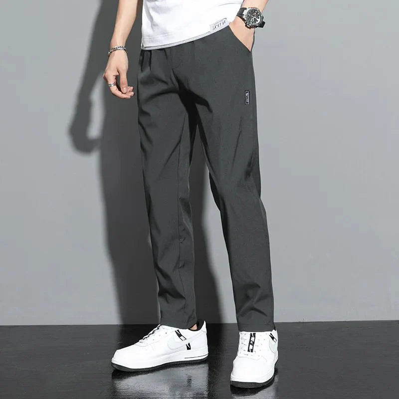 Slim Fit Stretch Jogger Pants with Elastic Waist