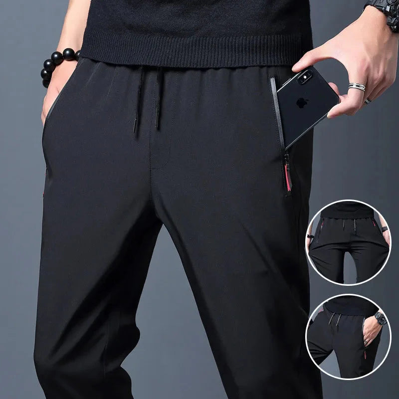 Slim Fit Stretch Jogger Pants with Elastic Waist