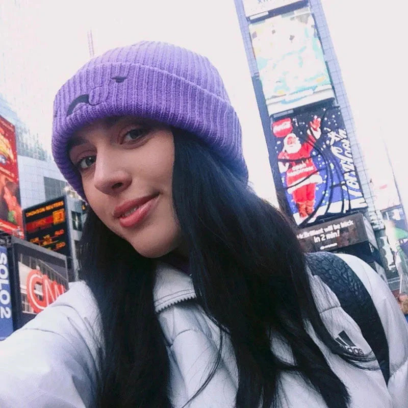 Embroidered Woolen Winter Pullover Hat