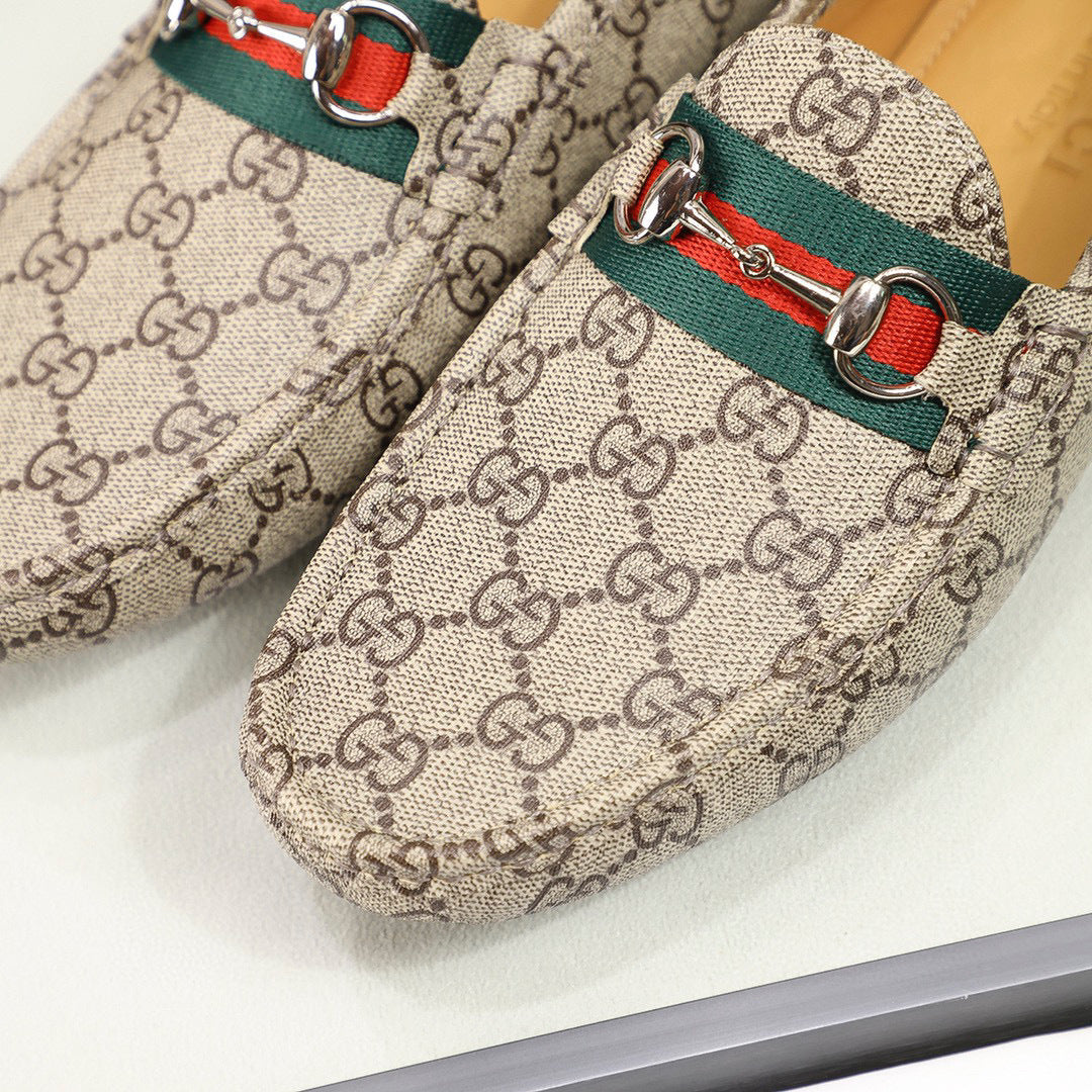 Signature Pattern Loafers – Web Detail with Classic Horsebit Accent