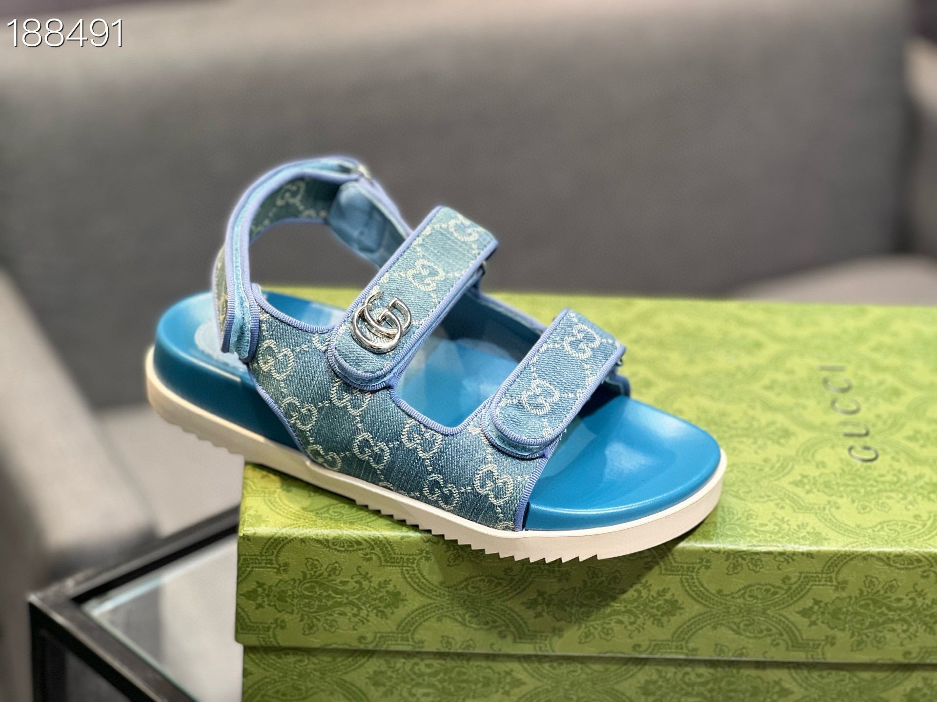 Sky Blue Canvas Denim Slingback  Strap Sandals – Lightweight Comfort