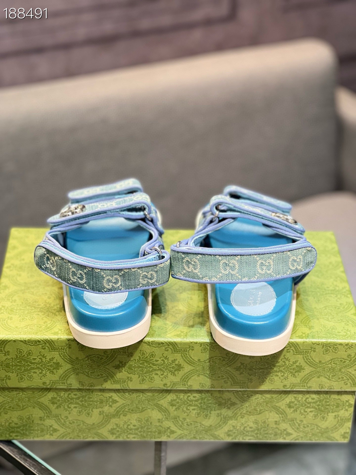 Sky Blue Canvas Denim Slingback  Strap Sandals – Lightweight Comfort