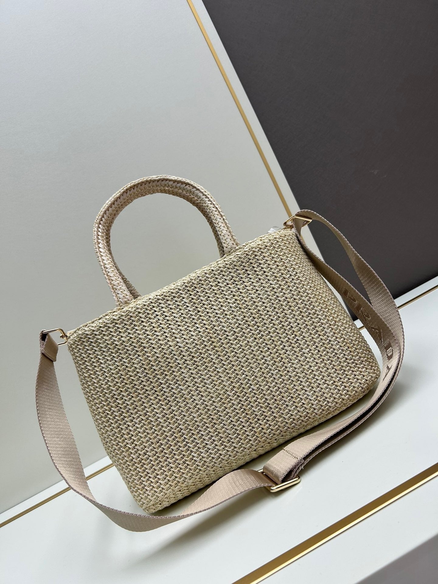 Small Crochet Tote Bag – Natural Beige m