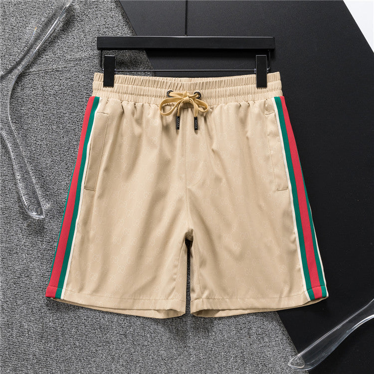 Stripe Detail Swim Shorts with Drawstring Waist