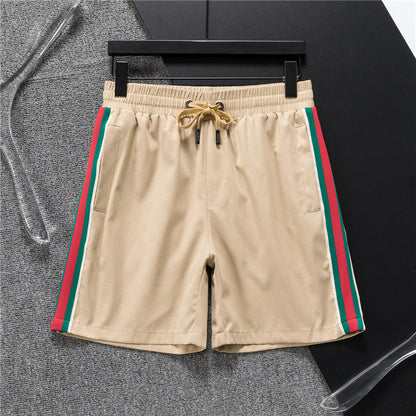 Stripe Detail Swim Shorts with Drawstring Waist
