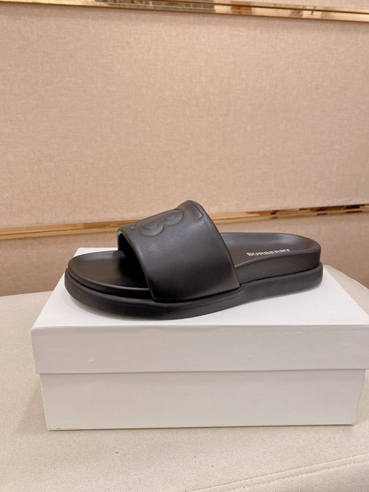 TB Embossed Slide Sandals