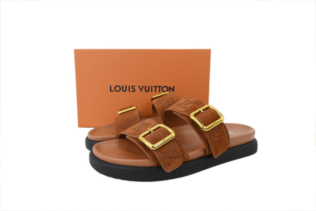 Venice Mule Slide Sandals – Luxury Inspired Double Buckle Comfort Slides