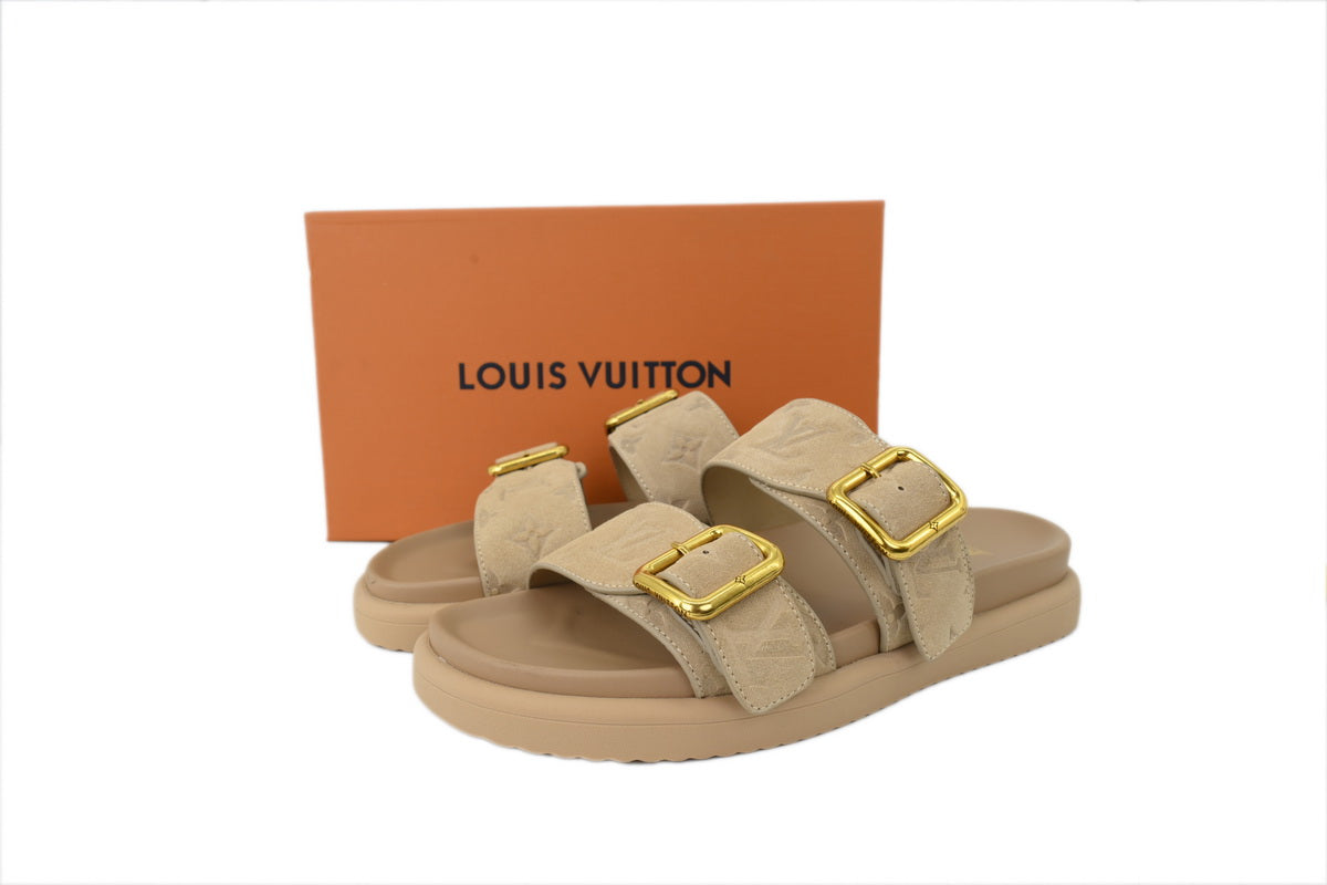Venice Mule Slide Sandals – Luxury Inspired Double Buckle Comfort Slides