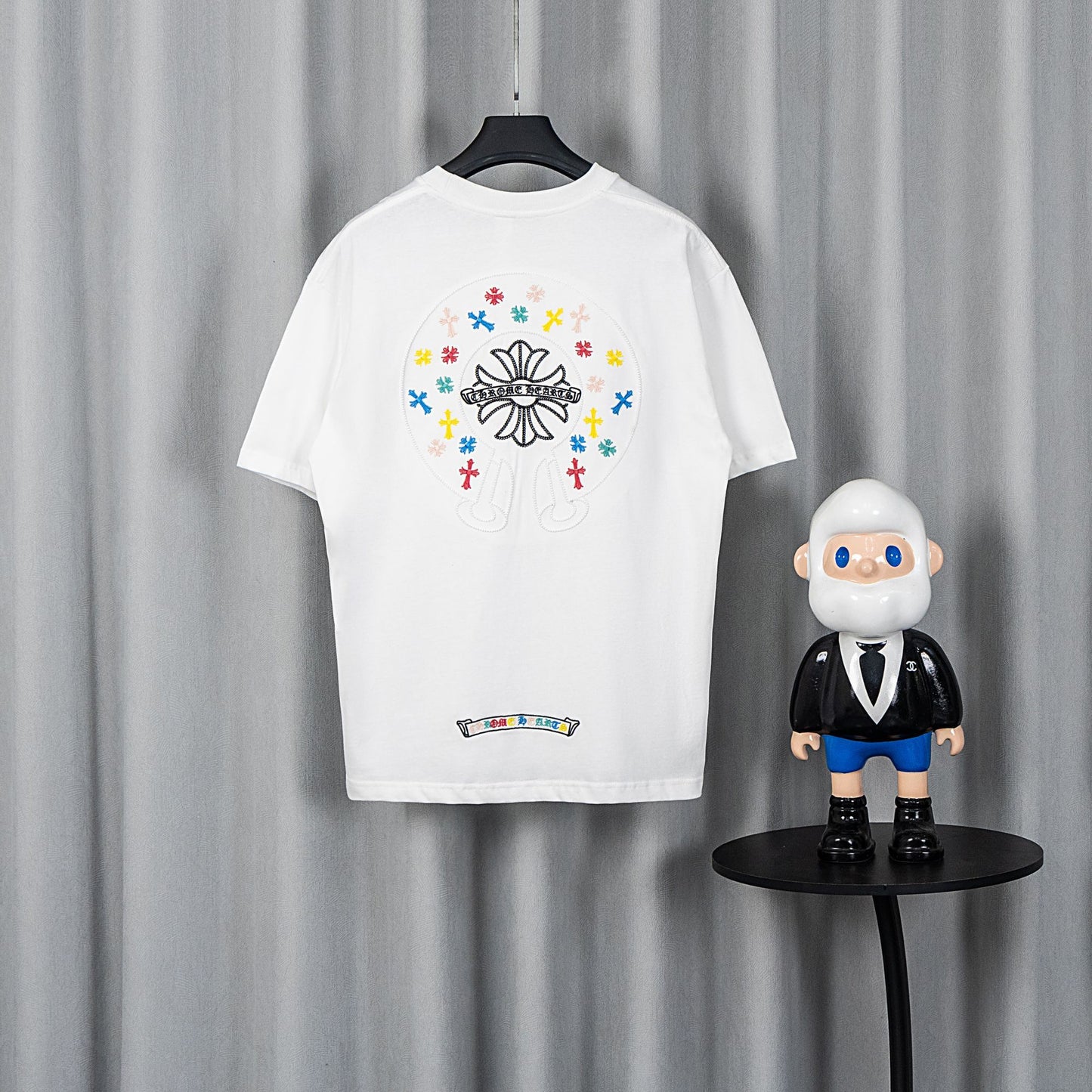 White Graphic Horseshoe Graphic  T-Shirt