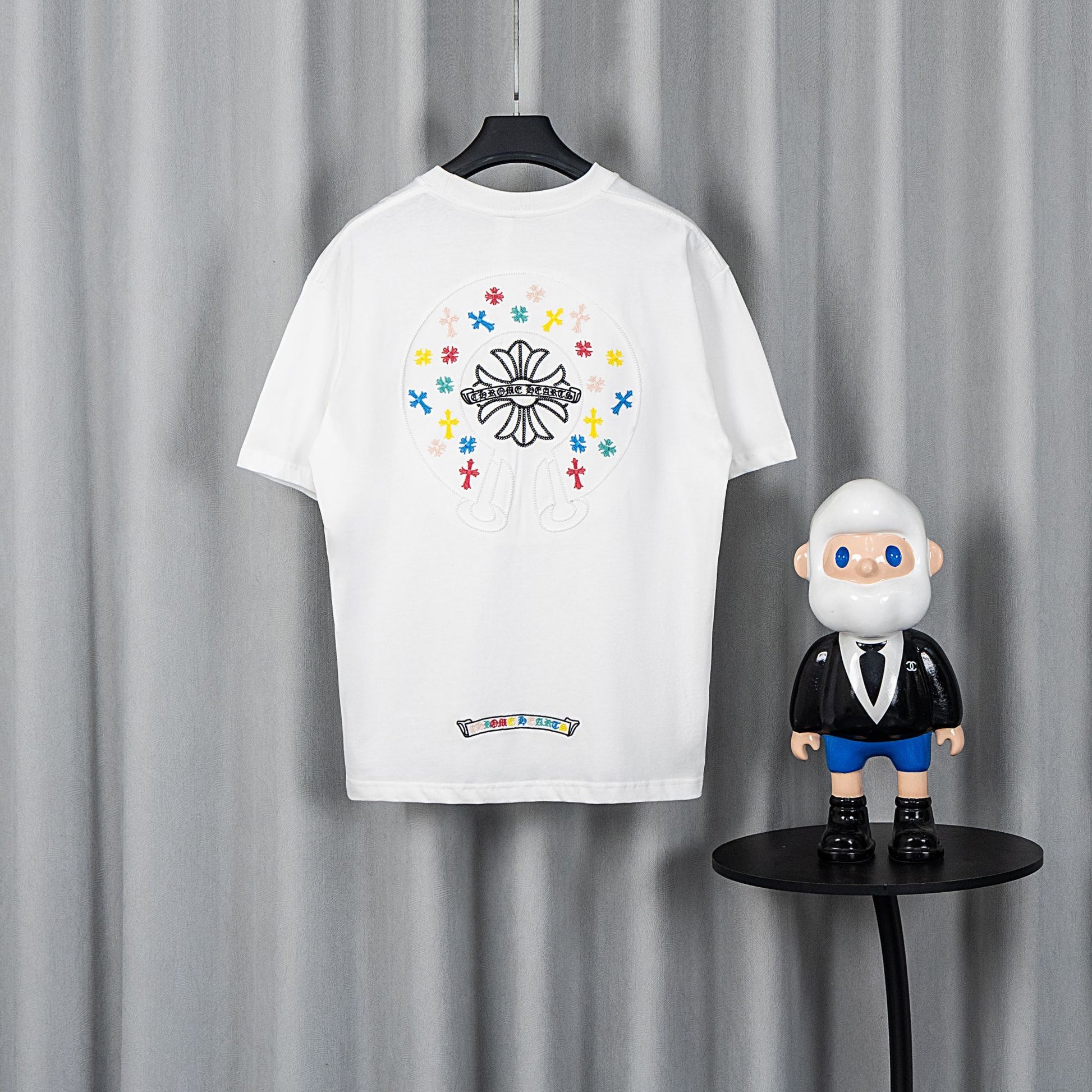 White Graphic Horseshoe Graphic  T-Shirt