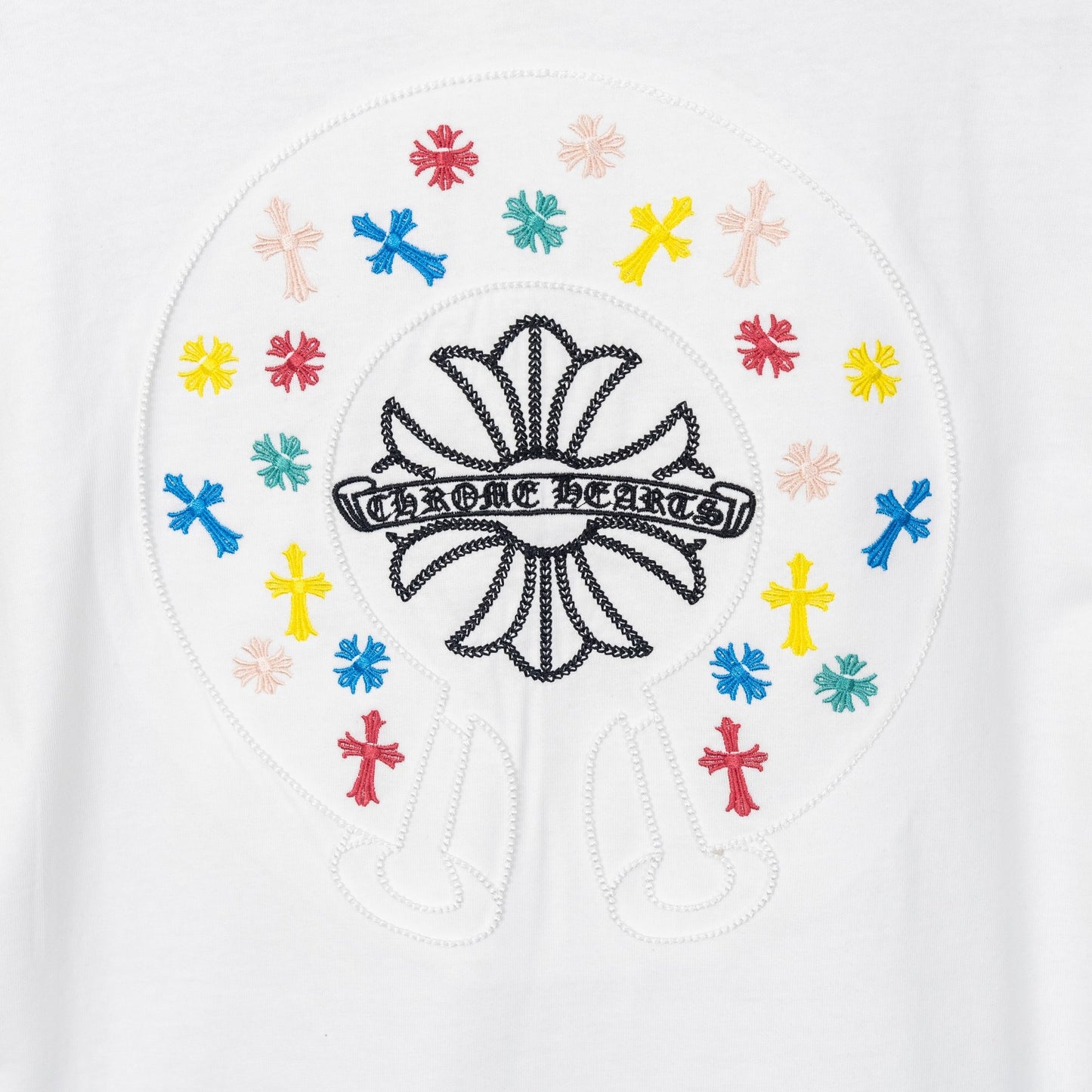 White Graphic Horseshoe Graphic  T-Shirt