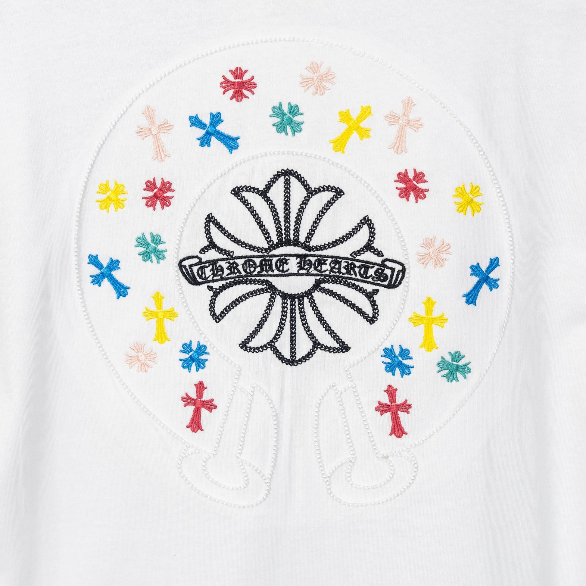 White Graphic Horseshoe Graphic  T-Shirt
