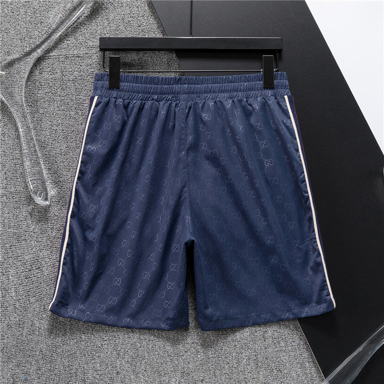 Stripe Detail Swim Shorts with Drawstring Waist