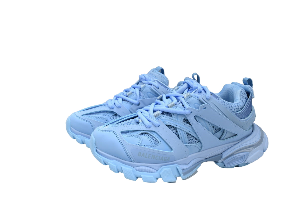 Light blue sneakers with box in the background