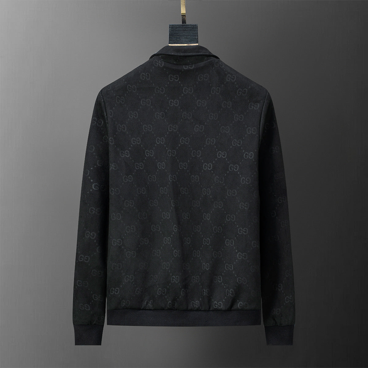 Nylon & Canvas Jacket – Black Monogram Point Collar Edition