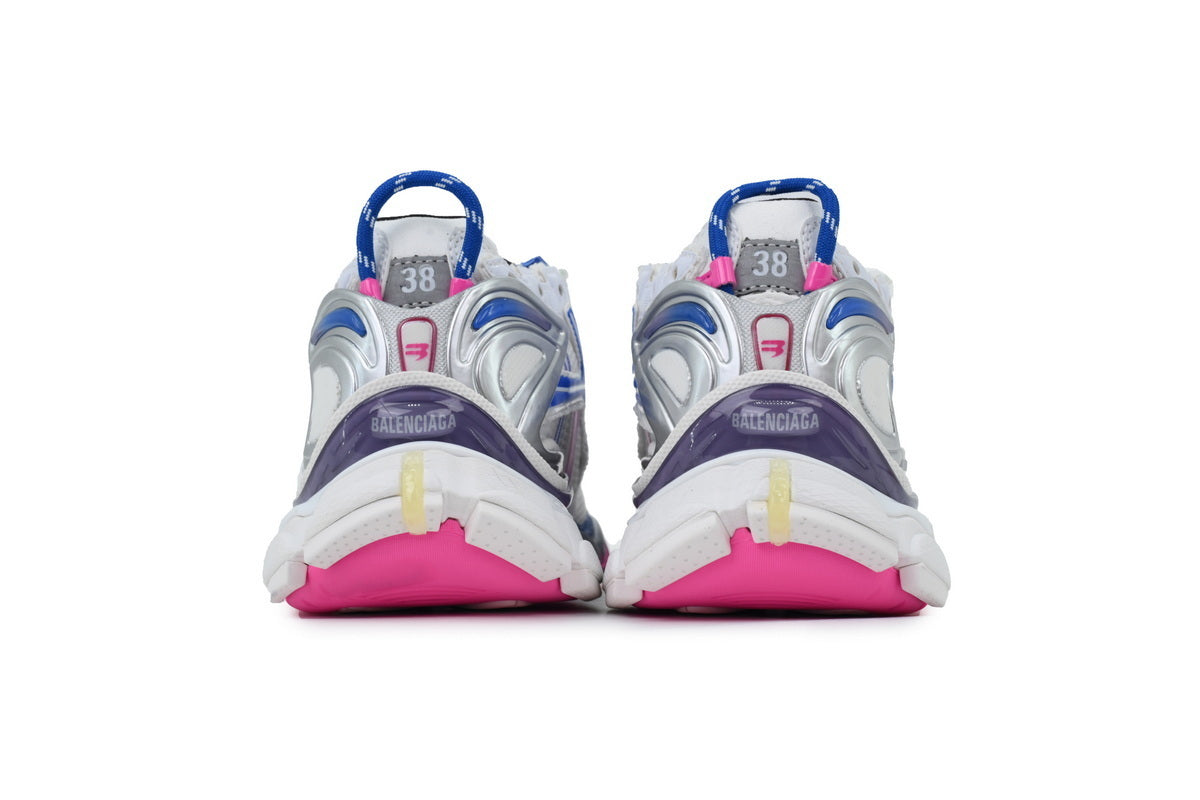 Pair of colorful sneakers with a white background
