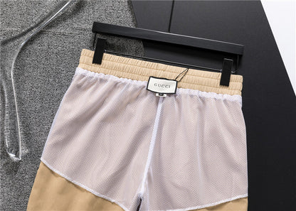Stripe Detail Swim Shorts with Drawstring Waist