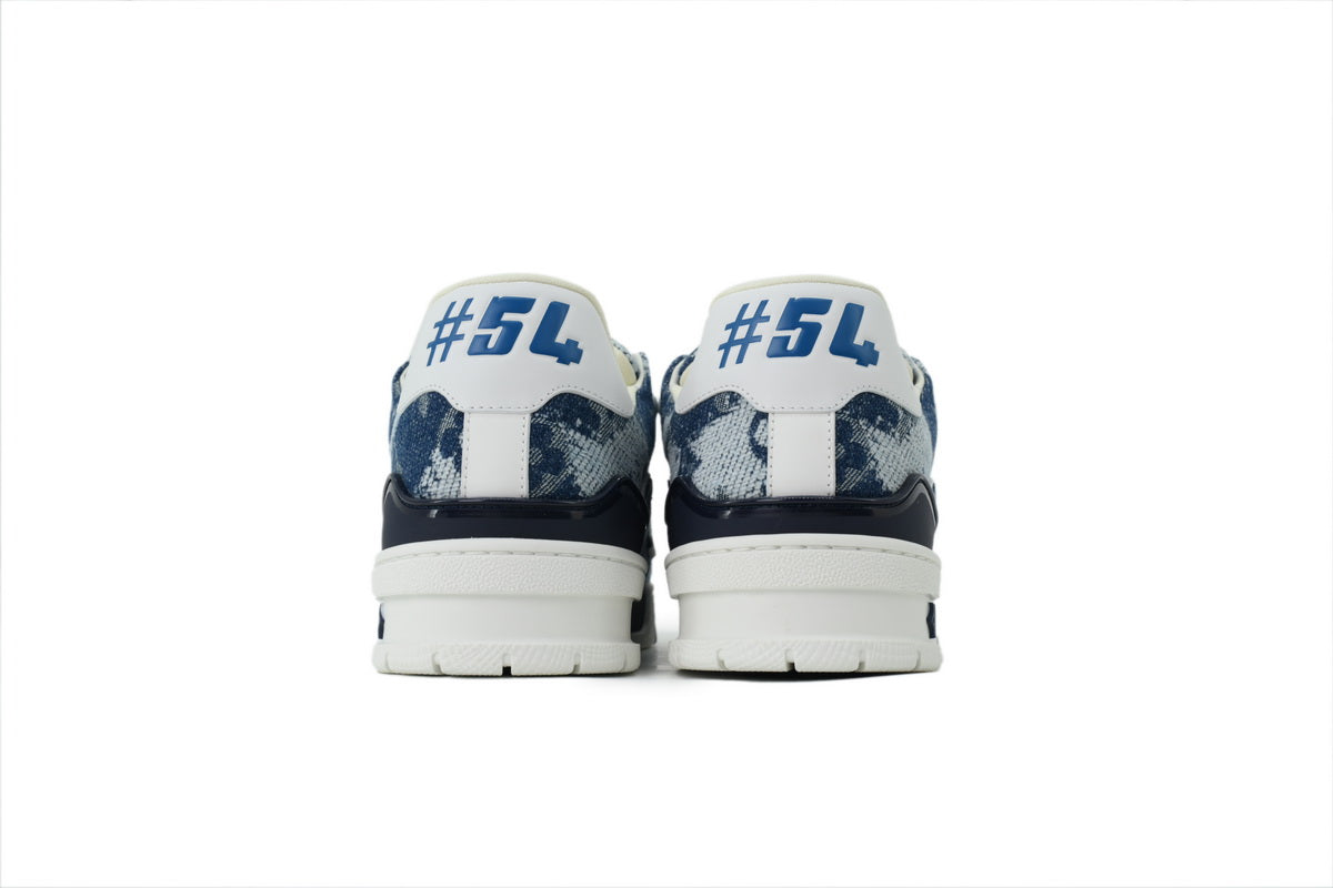 Luxury Blue Monogram Denim Low Top