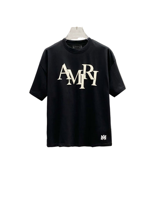 Staggered Logo T-Shirt – Bold Streetwear Cotton Tee