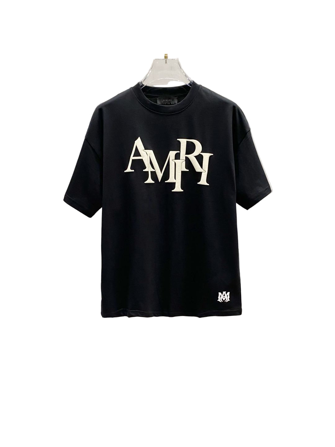 Staggered Logo Cotton T-Shirt – Premium Straight-Fit Tee