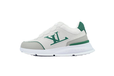 Green Perforated Leather Classic Sneakers – Signature Luxe Design - TruVybe Essentials