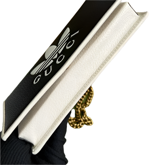 Adidas x Gucci 621892 wallet with chain Black and white leather - TruVybe Essentials