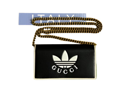 Adidas x Gucci 621892 wallet with chain Black and white leather - TruVybe Essentials