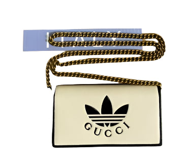 Adidas x Gucci  621892 wallet with chain Off-white and black leather - TruVybe Essentials