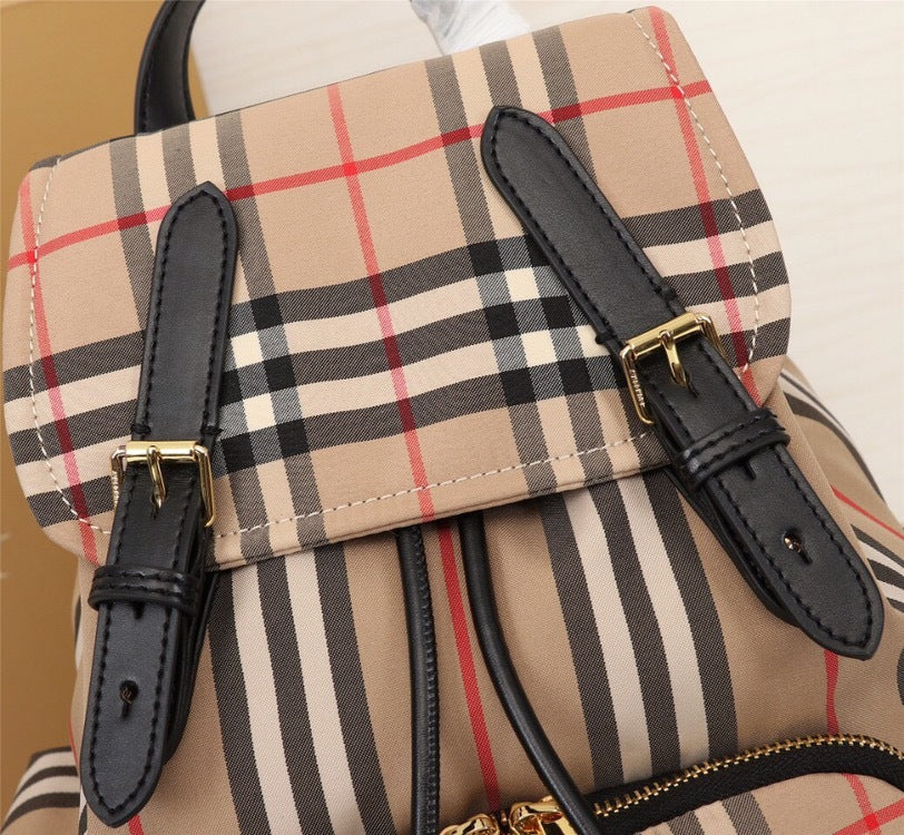 Rucksack  Plaid Multi-Pocket Backpack